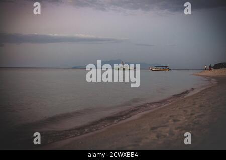 Sonnenuntergang über der Penang Insel Stockfoto