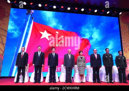 Hongkong, China. September 2020. Eine Gala zum 71. Jahrestag der Gründung der Volksrepublik China findet am 30. September 2020 in Hongkong, Südchina, statt. Quelle: Lui Siu Wai/Xinhua/Alamy Live News Stockfoto