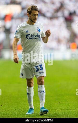 Kopenhagen, Dänemark. September 2019. Rasmus Falk (33) vom FC Kopenhagen beim 3F Superliga-Spiel zwischen dem FC Kopenhagen und dem FC Midtjylland in Telia Parken. (Foto: Gonzales Photo - Thomas Rasmussen). Stockfoto