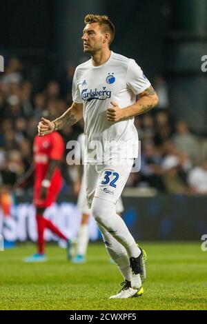 Kopenhagen, Dänemark. September 2019. Nicklas Bendtner (32) vom FC Kopenhagen beim 3F Superliga-Spiel zwischen dem FC Kopenhagen und dem FC Midtjylland in Telia Parken. (Foto: Gonzales Photo - Thomas Rasmussen). Stockfoto