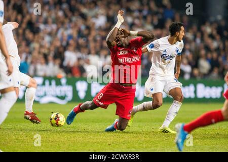 Kopenhagen, Dänemark. September 2019. Sory Kaba (9) des FC Midtjylland beim 3F Superliga-Spiel zwischen dem FC Kopenhagen und dem FC Midtjylland in Telia Parken. (Foto: Gonzales Photo - Thomas Rasmussen). Stockfoto