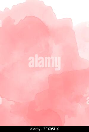 Retro Aquarell Bild mit rosa Aquarell Textur Hintergrund. Kreativer künstlerischer Hintergrund. Abstrakter Sommerhintergrund. Stock Vektor