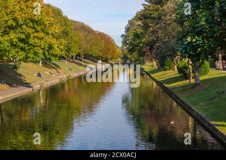 Der Royal Military Canal, Hythe, Kent Stockfoto