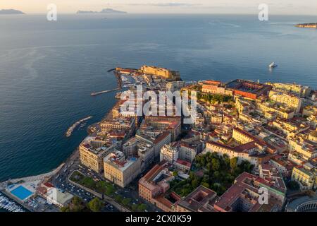 Neapel, Panorama sul monte echia e Capri Stockfoto