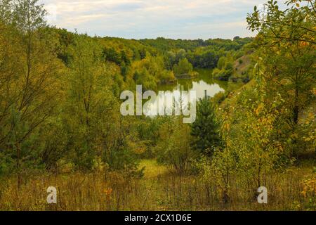 Nach der Renaturierung in Zusammenarbeit mit den Umweltbehörden geben die neuen Biotope vor allem seltenen Arten wertvollen Überlebensraum. Stockfoto