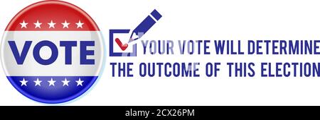 Abstimmung - Ihre Stimme wird das Ergebnis davon bestimmen Wahl Stock Vektor