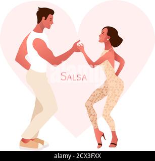 Alles Liebe zum Valentinstag. Salsa in der Stadt. Stock Vektor