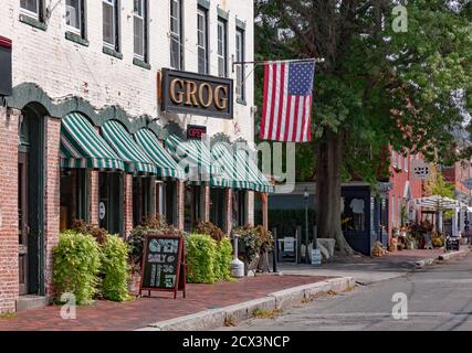 Das Grog Restaurant in Newburyport, Massachusetts. Eine Institution seit 1970. Stockfoto