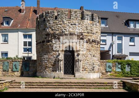 Dorsten, Lippe, Ruhrgebiet, Naturpark hohe Mark Westmuensterland, Münsterland, Westfalen, Nordrhein-Westfalen, NRW, ehemaliger Wehrturm der Stadtmaue Stockfoto