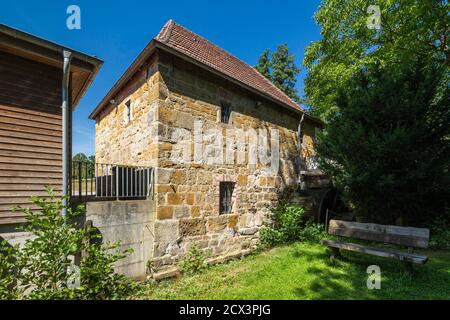 Dorsten, Dorsten-Rhade, Lippe, Ruhrgebiet, Naturpark hohe Mark Westmuensterland, Münsterland, Westfalen, Nordrhein-Westfalen, NRW, Rhader Wassermühl Stockfoto