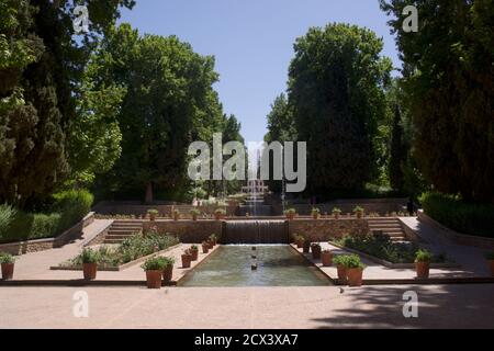 Shazdeh Garden B?gh-e Sh?zdeh befindet sich in der Nähe von Mahan in der Provinz Kerman, Iran. Ein Garten wurde ursprünglich für Mohammad Hasan Khan Qajar Sardari Iravani ca. 1850 Stockfoto