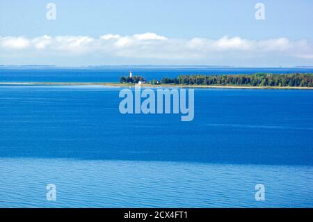 USA, Great Lakes, Michigan, Lake Michigan, Gros Cap, St.Helena Island, Leuchtturm, Gros Cap Stockfoto