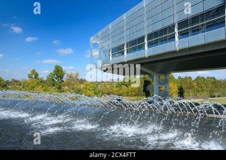 William J. Clinton Presidential Center & Park, Bibliothek außen, Little Rock, Arkansas, USA, Little Rock Stockfoto