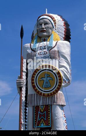 Nordamerika, Ostküste, Neuengland, Maine, Freeport, indische Statue, Freeport Stockfoto
