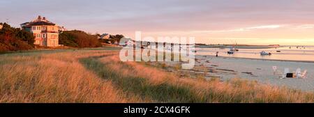 Küstendünen am Morgen, Chatham Bars Inn, Chatham Bay, Cape Cod, Massachusetts, Ostküste, Barnstable County, USA Stockfoto