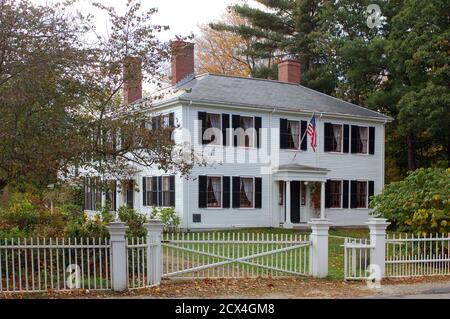 USA, New England, Massachusetts, Concord, Ralph Waldo Emerson House, National Historic Landmark Stockfoto