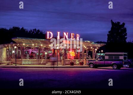 USA, New England, Massachusetts, South Deerfield, Diner Stockfoto