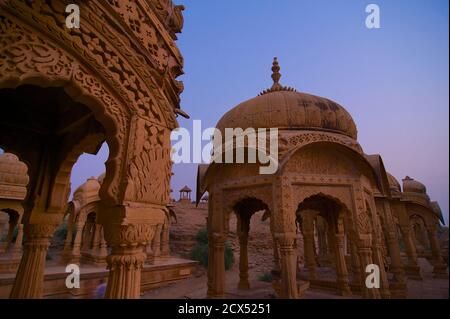 Bara Bagh Nekropole in der Nähe von Jaisalmer, Rajasthan, Indien Stockfoto