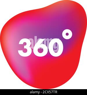 Abdeckung 360 Grad flach Vektor-Symbol. Feedback, Übersichtssymbol. Stock Vektor
