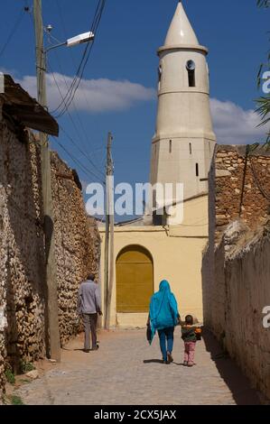 Jamia Moschee. Die Altstadt von Harar hat 110 Moscheen. Harar, Äthiopien Stockfoto