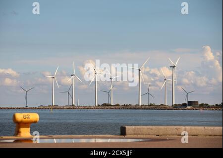 Windturbinen in Kopenhagen Stockfoto