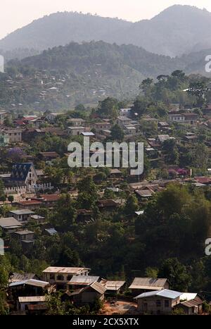 Ortsrand Kalaw, Burma. Myanmar Stockfoto