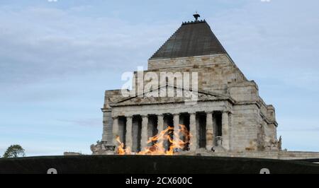 Melbourne Australien: Historische Architektur Schrein der Erinnerung. Stockfoto