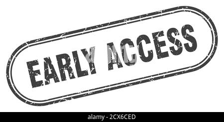 Early Access Stempel. Abgerundetes Grunge-Schild auf weißem Hintergrund Stock Vektor