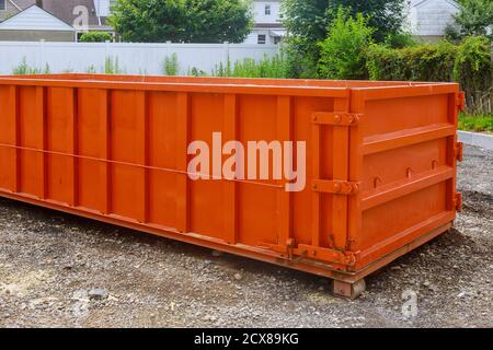 Recycling Container Müllcontainer Müllcontainer mit Müll Bau Müll Stockfoto