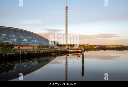 Glasgow Tower & Science Centre, City of Glasgow, Schottland, Großbritannien Stockfoto