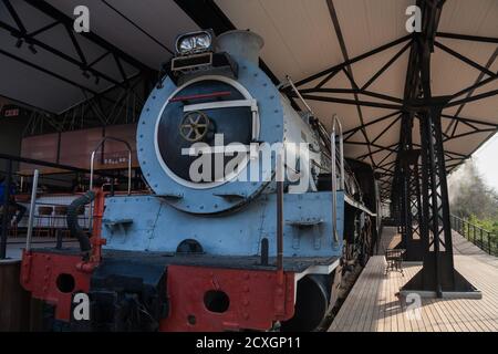 Skukuza, Kruger National Park, Südafrika Sept 26 2020: 3638 Kruger Station Train Restaurant ist ein neues Angebot im Skukuza Restcamp. Stockfoto