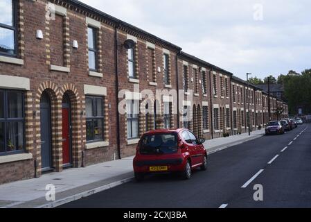 Neuentwicklung des Wohnviertels Welsh Streets, Liverpool September 2020. Die Welsh Streets gewannen die Residential Accolade bei den RICS Awards Grand Stockfoto