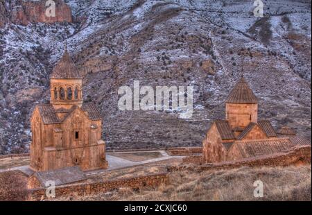 Noravank Kloster in Amaghu Tal, Vayots Dzor Provinz, Armenien Stockfoto