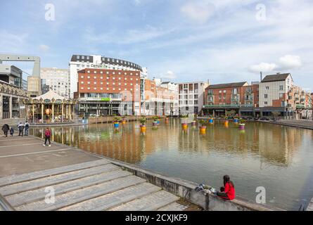 Zentraler Platz Saint-Quentin-en-Yvelines, Frankreich Stockfoto