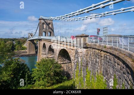 Old Menai Bridge, Anglesey, North Waled Stockfoto