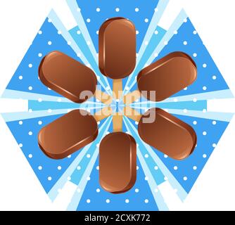 schneeflocken-Eis Stock Vektor