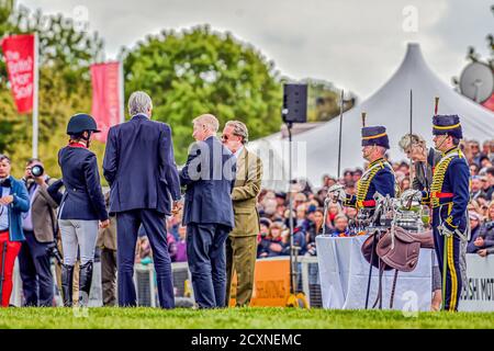 Piggy Französisch gewinnt die Badminton-Pferd-Trials von 2019 Badminton Gloucester England UK Badminton Horse Trials 2019 Gewinner Piggy Französisch Gewinnt den Titel Stockfoto