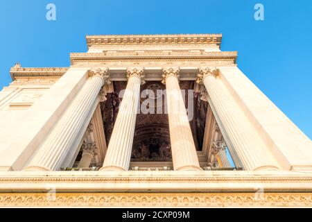 Das Viktor Emmanuel II Nationaldenkmal oder Vittoriano, ist das Vaterlandaltar Nationaldenkmal, das zu Ehren von Viktor Emmanuel II, dem ersten König eines Vereinigten Italien - Rom, Italien gebaut wurde. Stockfoto