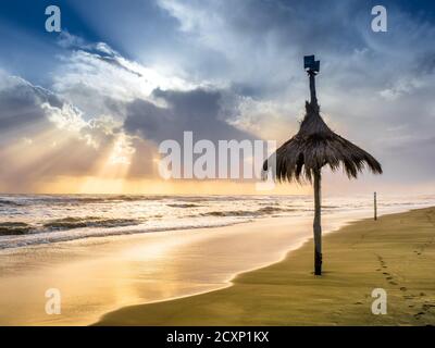 Küstenlandschaft von Ostia Lido - Rom, Italien Stockfoto