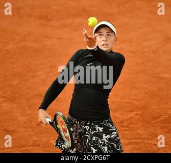 Paris, Frankreich. Oktober 2020. Roland Garros Paris French Open 2020 Tag 5 011020 Jelena Ostapenko (LAT) gewinnt das zweite Runde Spiel Credit: Roger Parker/Alamy Live News Stockfoto