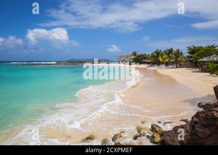 St. Vincent und die Grenadinen, Union Island, David's Beach Hotel, Big Sands Beach in Belmont Bay Stockfoto