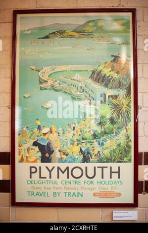 Reiseplakate, Carnforth Station Heritage Centre, Lancashire, England Stockfoto