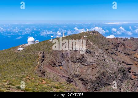 Nordic Optical Telescope auf der Bergspitze auf der Insel La Palma, Kanarische Inseln, Spanien Stockfoto