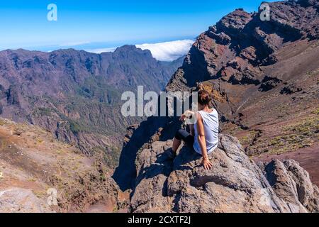 In Roque de los Muchachos Nationalpark auf der Caldera de Taburiente, La Palma, Kanarische Inseln Stockfoto