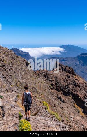 In Roque de los Muchachos Nationalpark auf der Caldera de Taburiente, La Palma, Kanarische Inseln Stockfoto