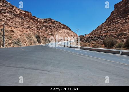 Die Autobahn der Berge, Asir Region, Saudi-Arabien Stockfoto