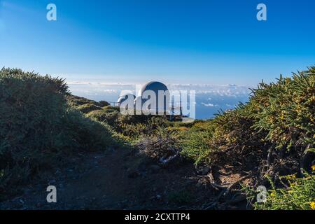 Nordic Optical Telescope auf der Bergspitze auf der Insel La Palma, Kanarische Inseln, Spanien Stockfoto