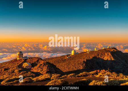 Nordic Optical Telescope auf der Bergspitze auf der Insel La Palma, Kanarische Inseln, Spanien Stockfoto