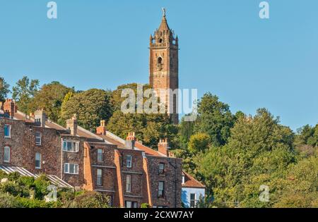 BRISTOL CITY ENGLAND DER CABOT TOWER VON DEN HOTWELS DOCKS AUS GESEHEN Stockfoto