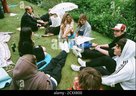 Die Sidney Sussex College Cambridge Mai Ball im Juni statt 2008 Stockfoto